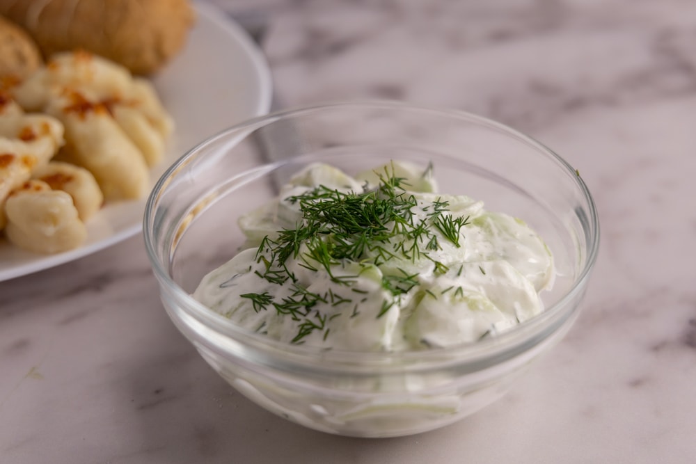 Easy Polish Cucumber Salad with Sour Cream (Mizeria)
