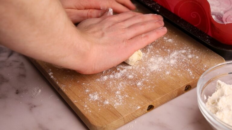 Rolling pierogi dough