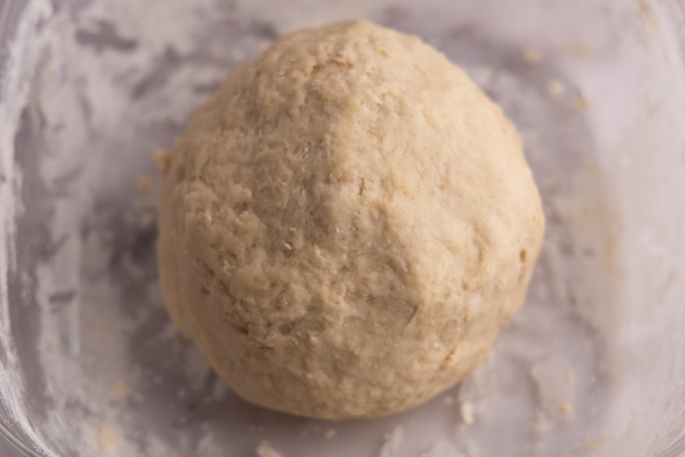 Pierogi dough ball after kneading