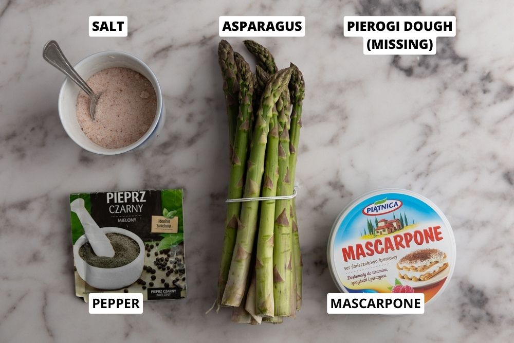 Asparagus pierogi dough ingredients