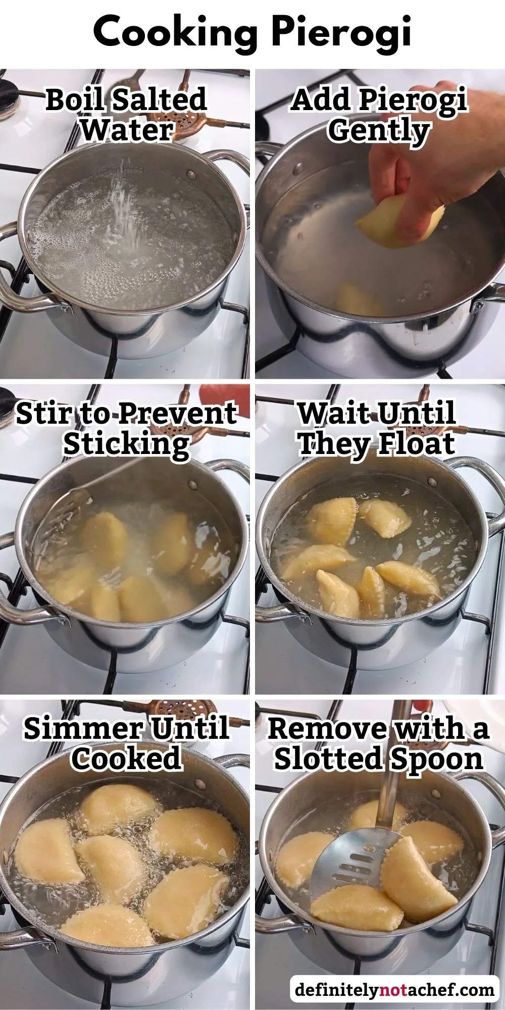 Cooking Pierogi: graphic with steps