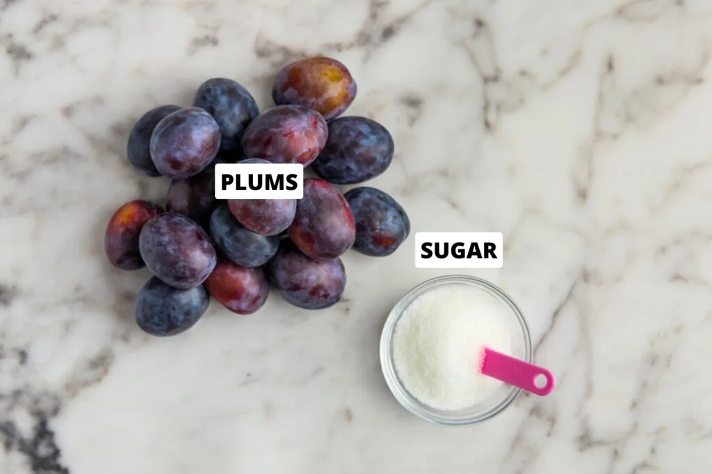 Plum pierogi ingredients