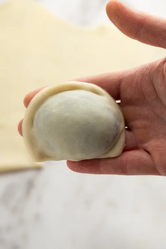 Ready plum pierogi