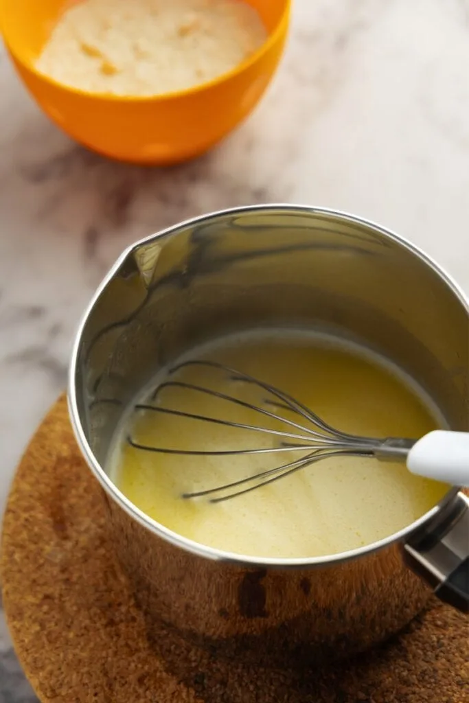 Boiled water and butter