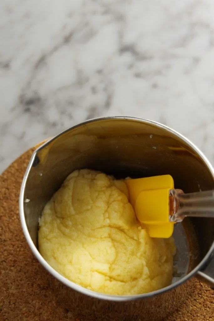 Choux pastry after cooking