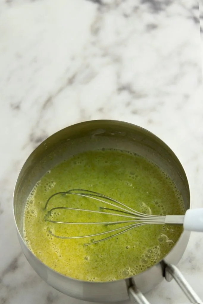 Heat up and stir the ingredients