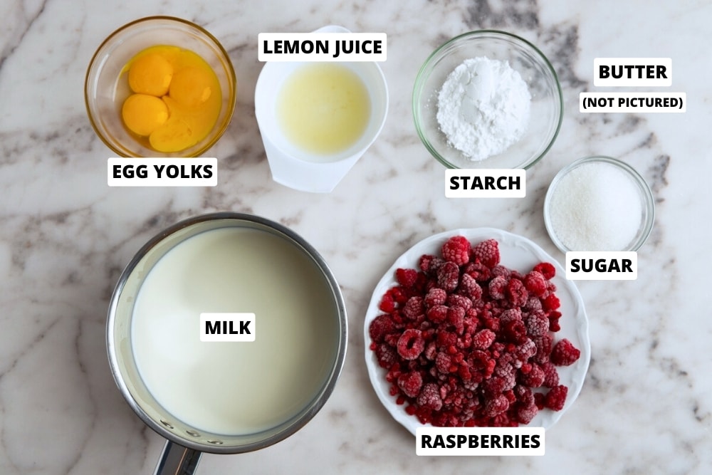 Raspberry pastry cream ingredients




