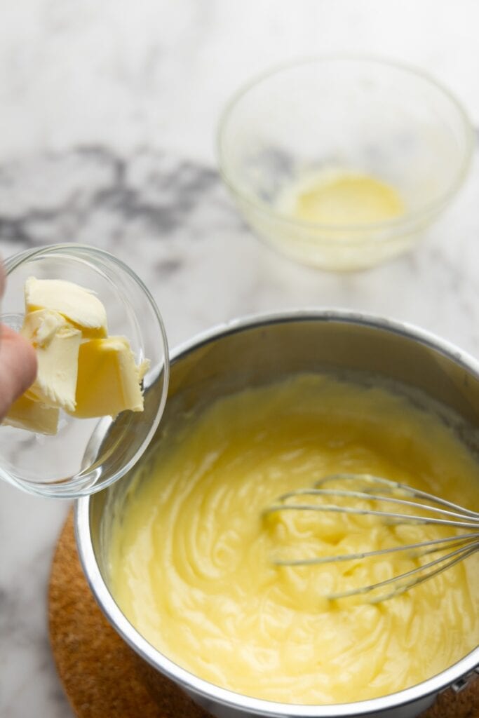 Add butter to the pot