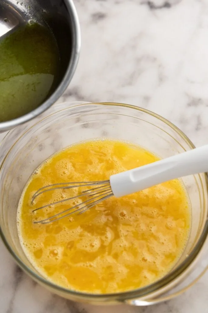 Adding the cooked lime juice