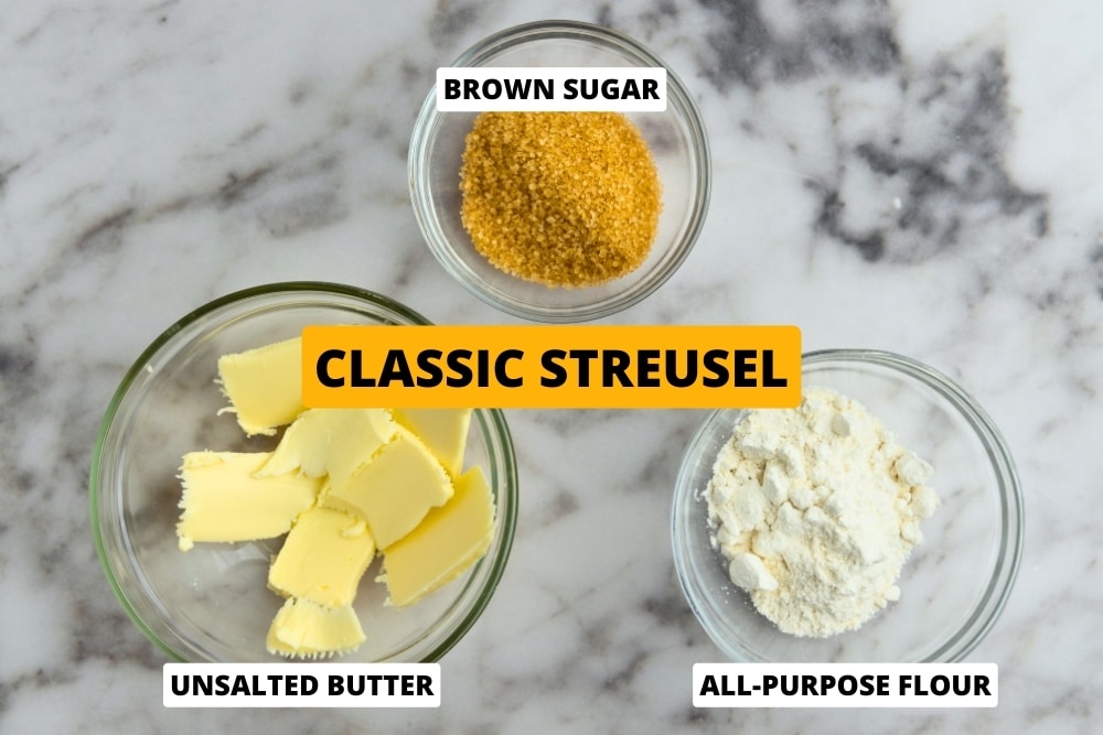Streusel topping ingredients