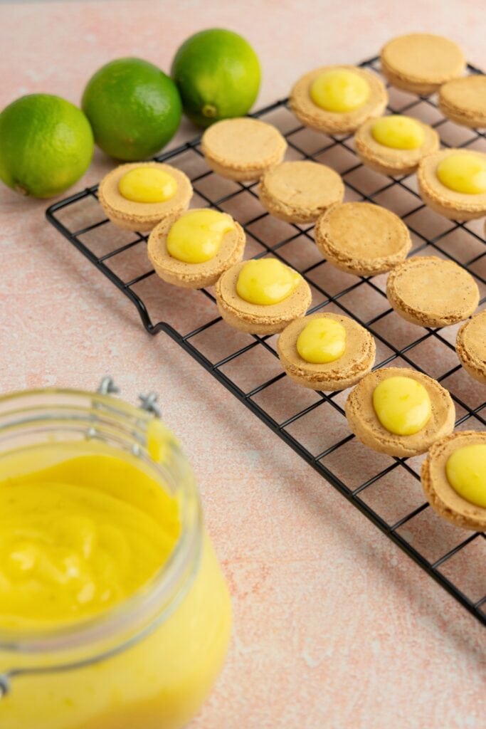 Macarons with homemade lemon curd filling