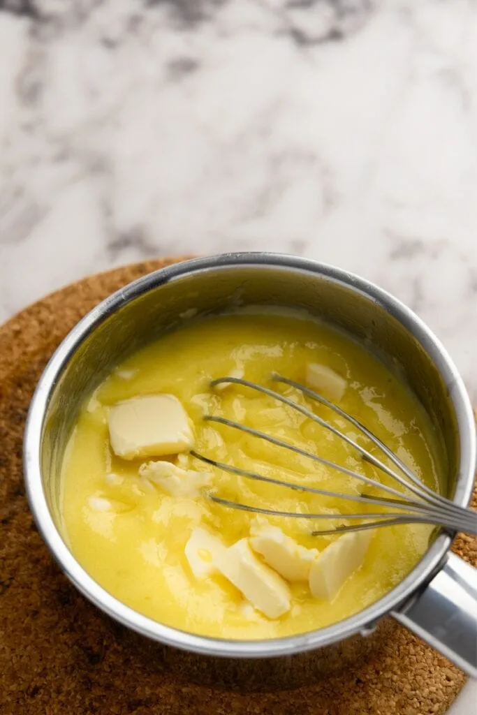 Stir until the butter melts
