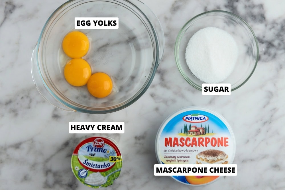 Tiramisu cream puffs ingredients