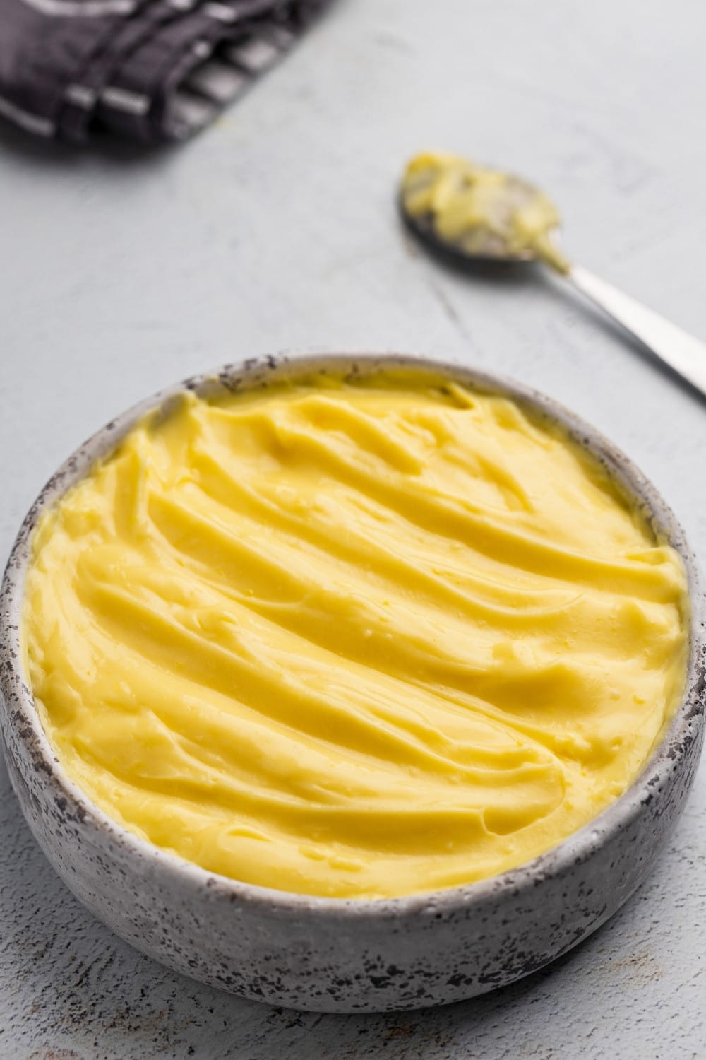 Vanilla pastry cream ceramic bowl
