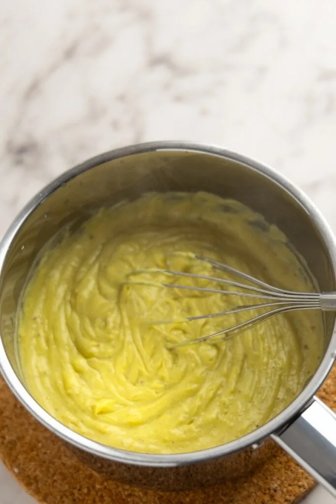 Remove from the heat and whisk