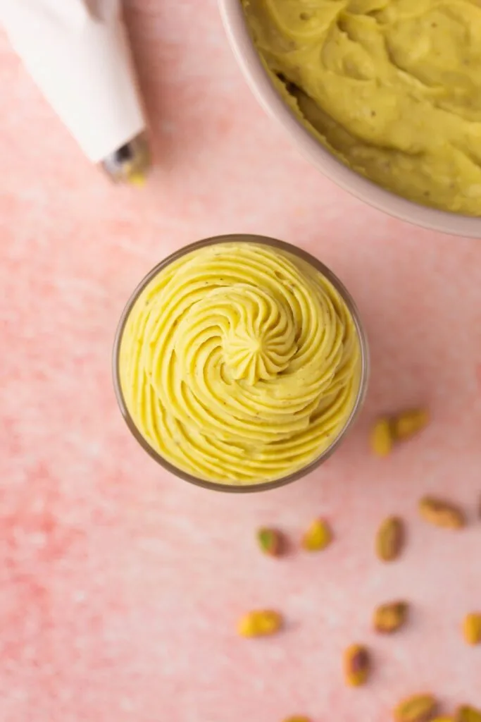 Rich and creamy pistachio-flavored pastry cream