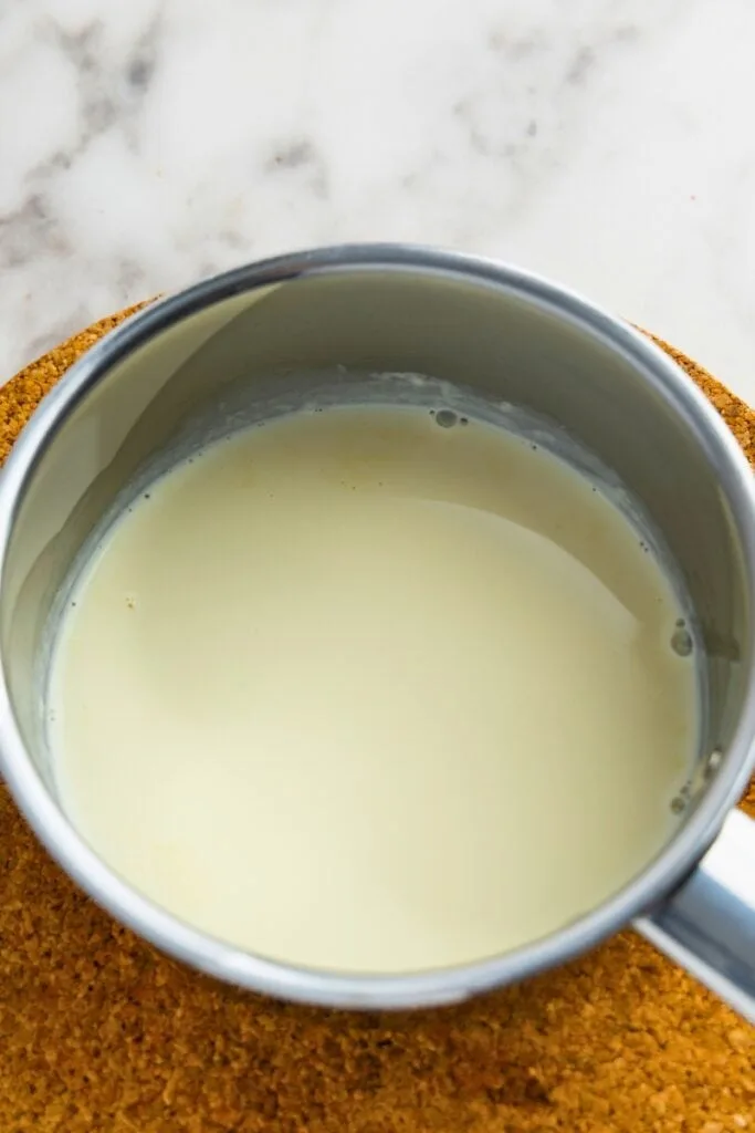 Heating the cream