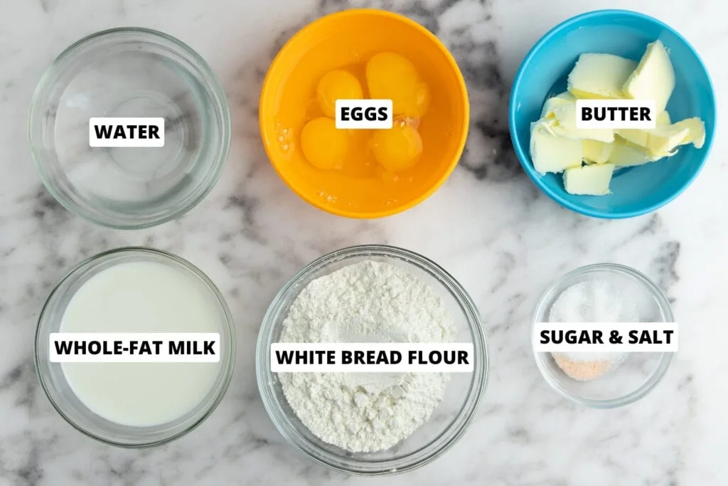 Eclair ingredients