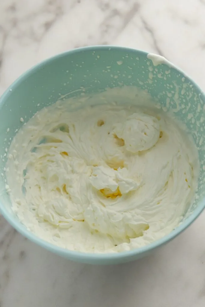 Stirring in the mascarpone