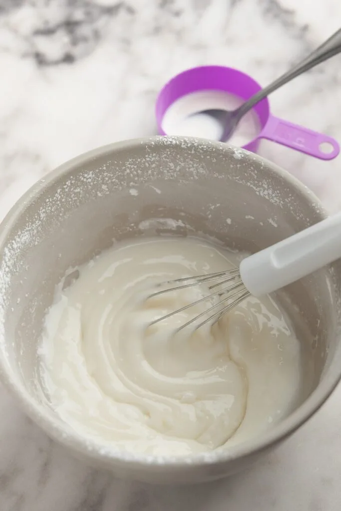 Whisking the mixture