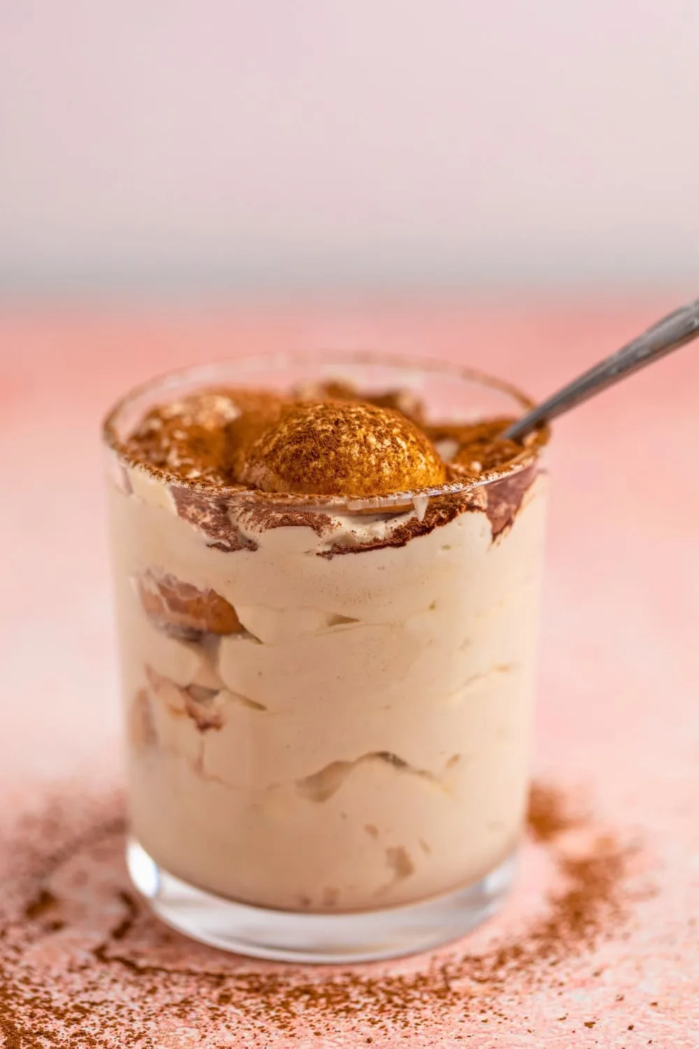 Homemade tiramisu for two