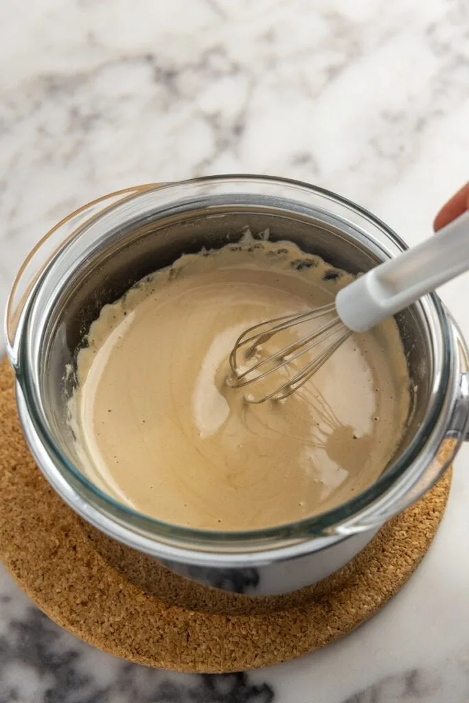Thickened marsala and yolk mixture