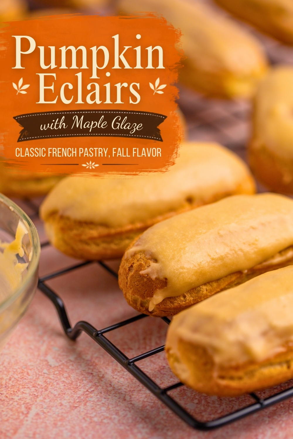Pumpkin eclairs pin image