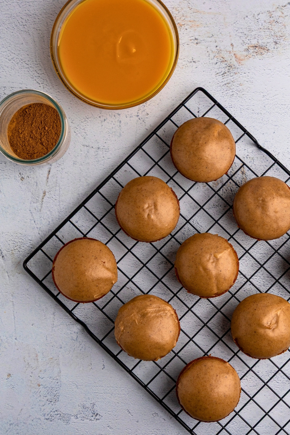 Pumpkin financiers topdown