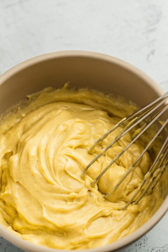 Freshly whisked ginger pastry cream