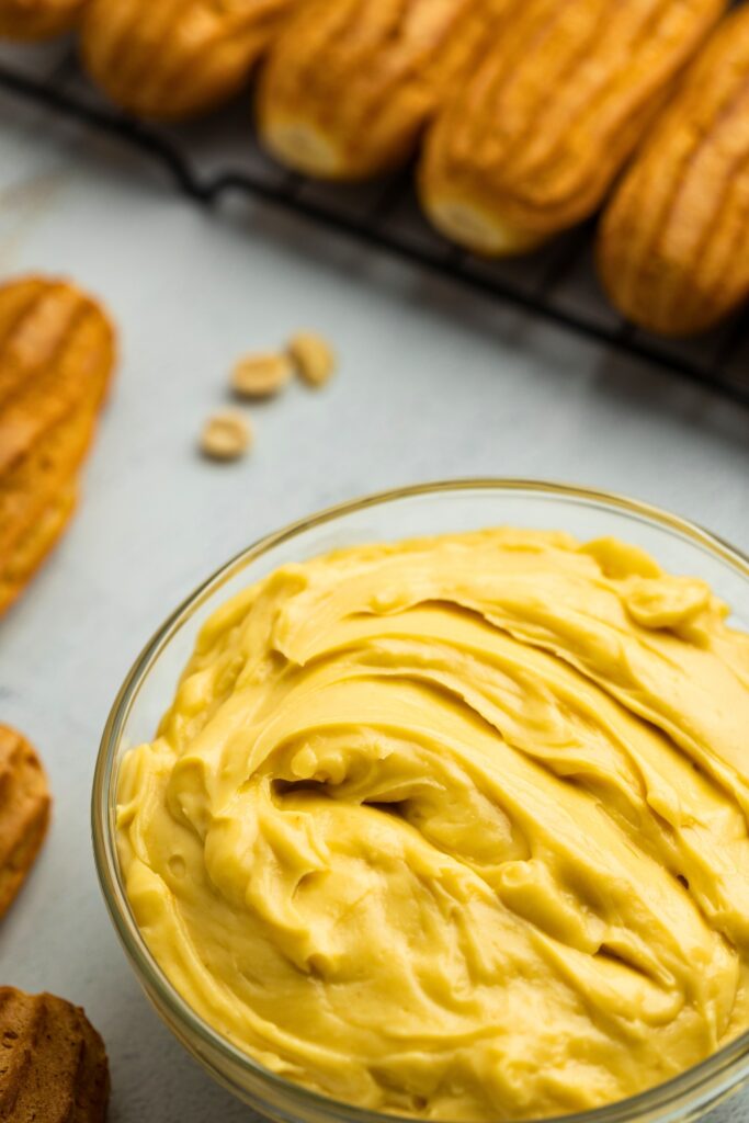 Delicious peanut butter pastry cream for filling