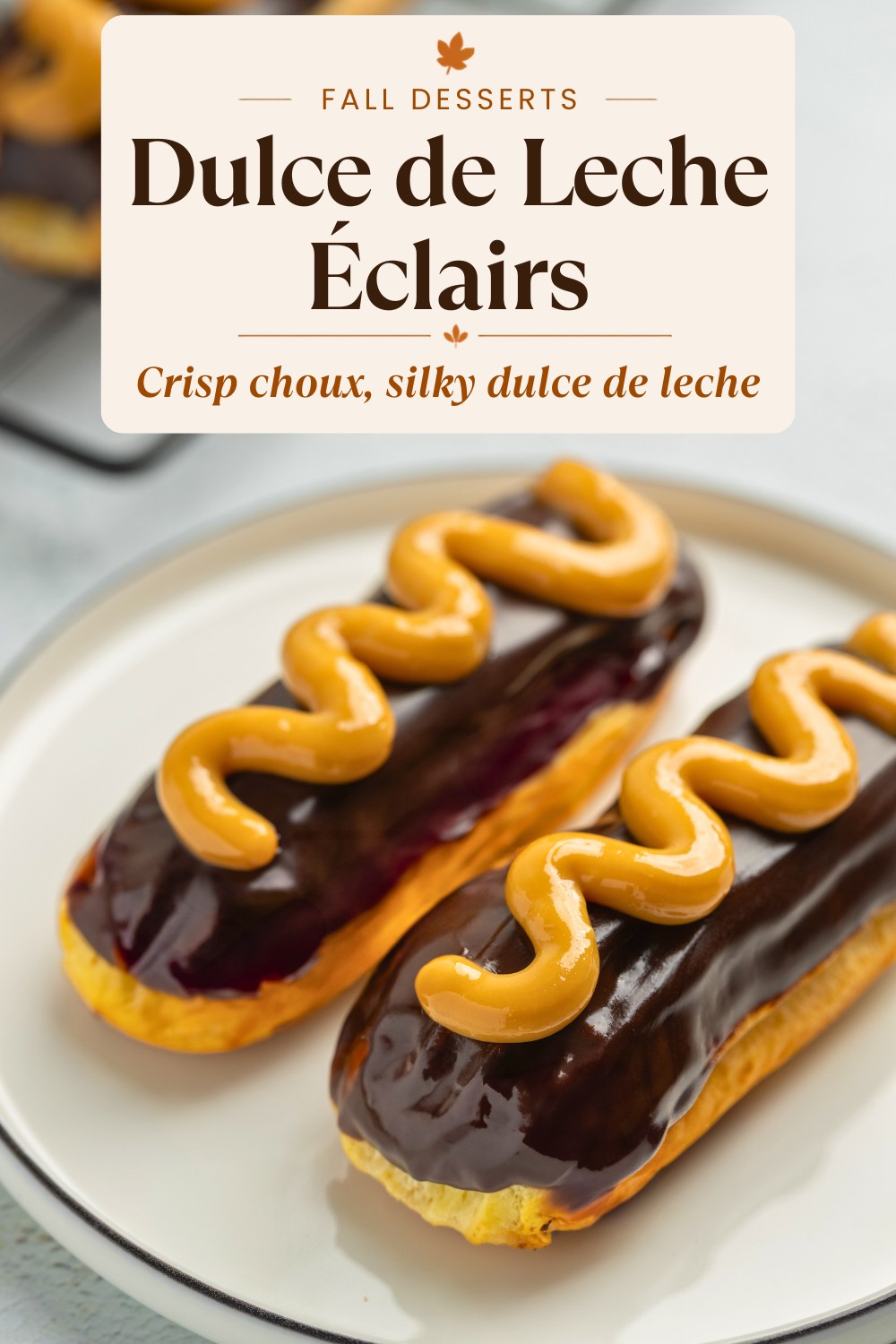 Dulce de leche eclairsrecipe pin
