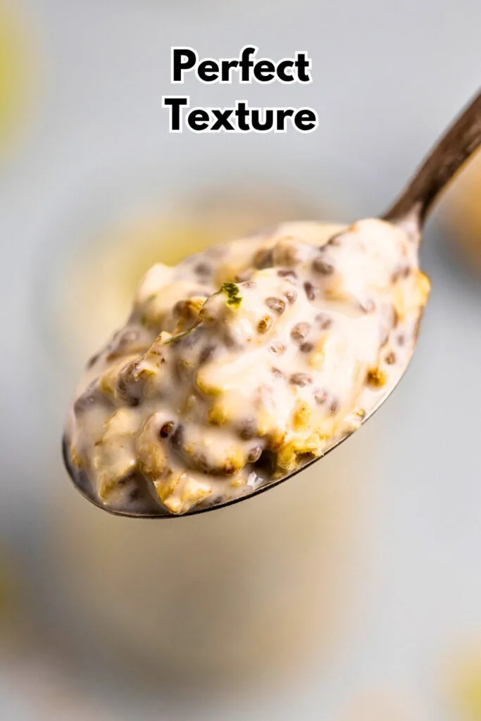 Overnight oats: showing ideal texture