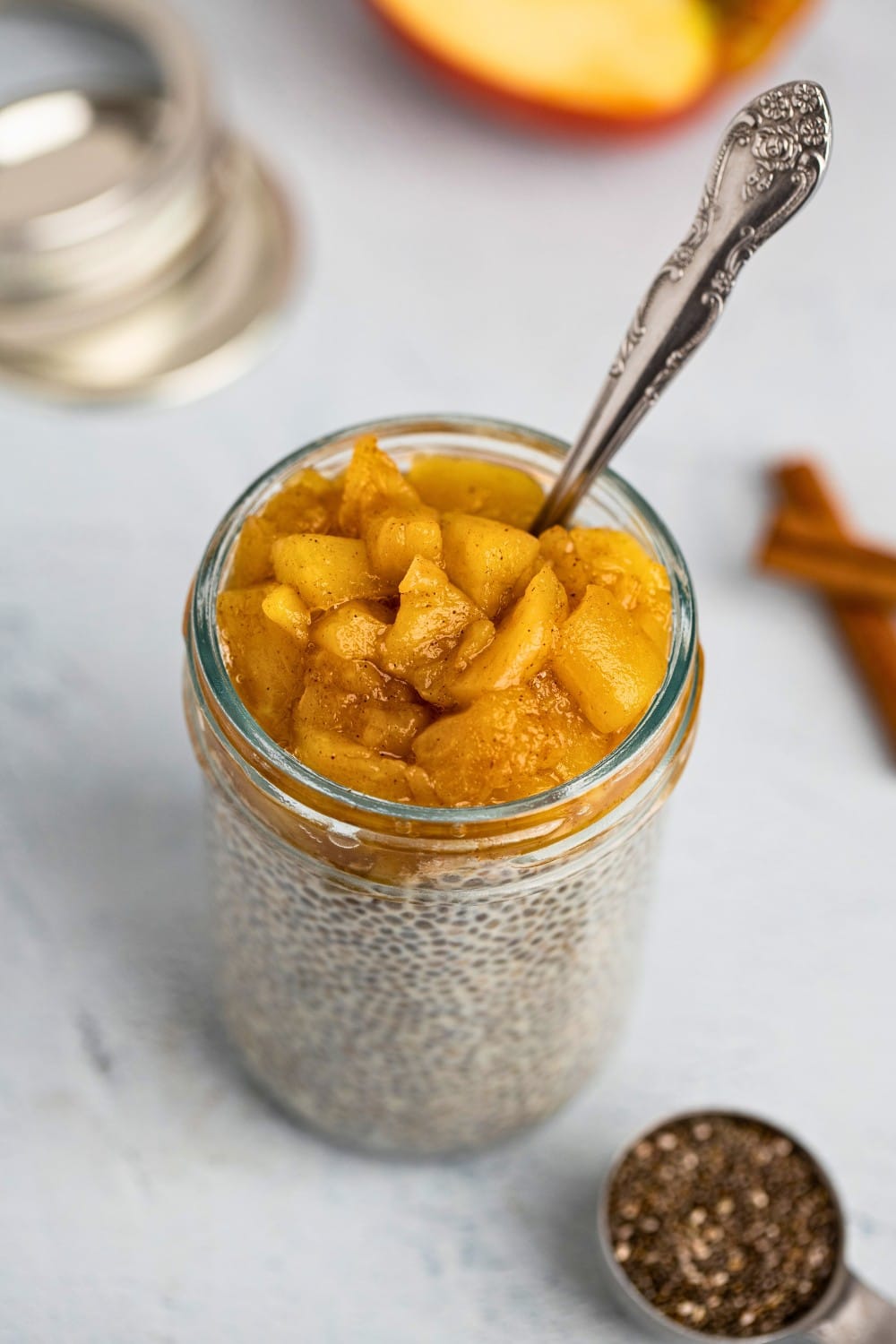 Apple cinnamon chia pudding hero shot