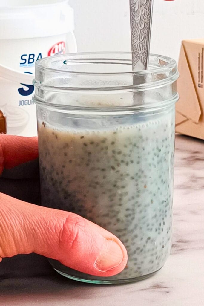 Chia pudding extra stirring