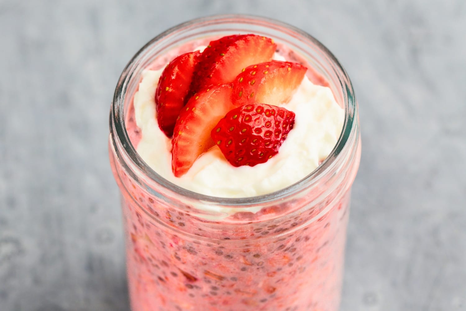 Delicious homemade strawberry overnight oats