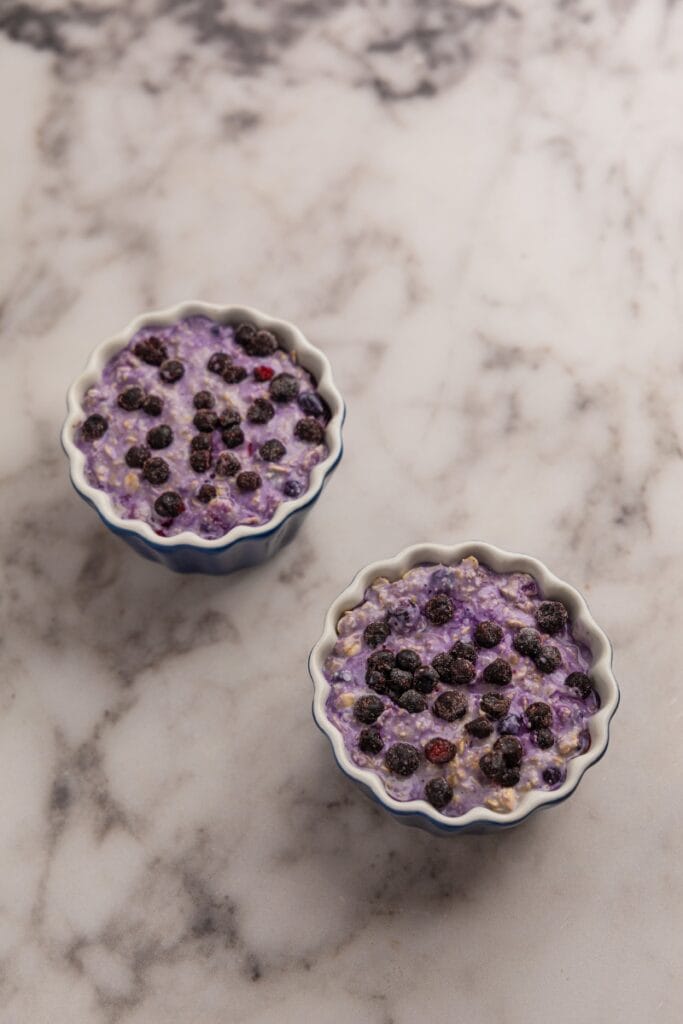 Blueberry oats batter