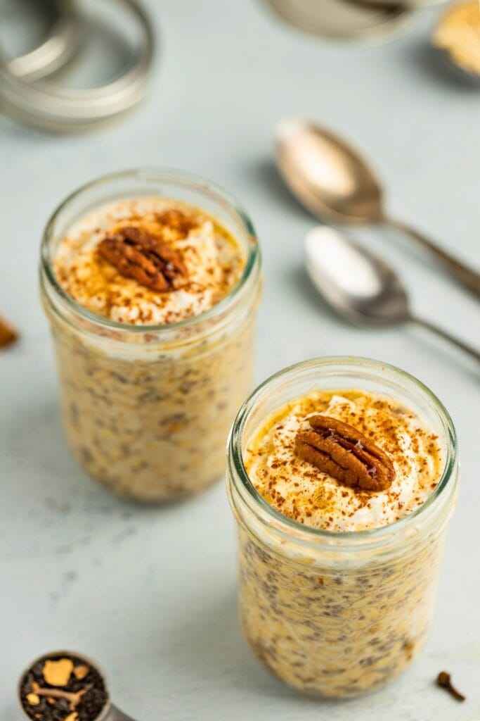 Chai infused overnight oats for two