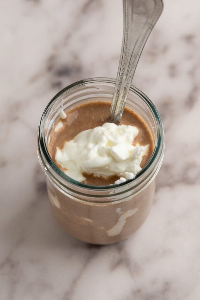 Adding the yogurt