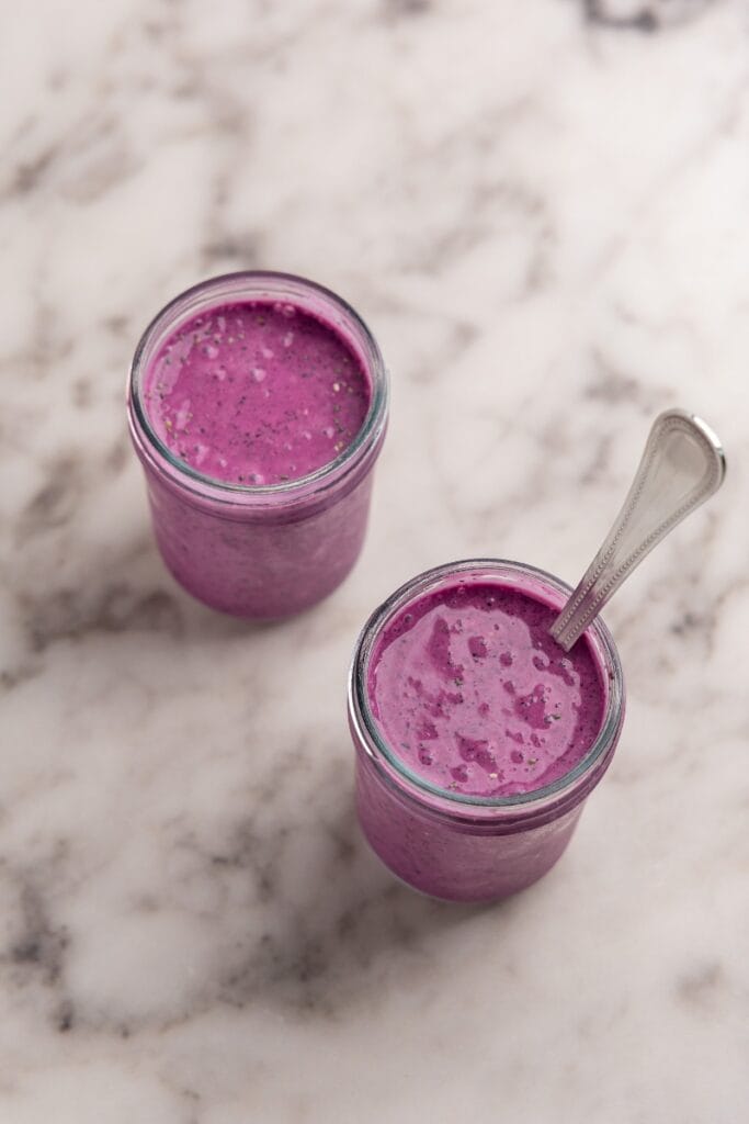 Mixing in the chia seeds