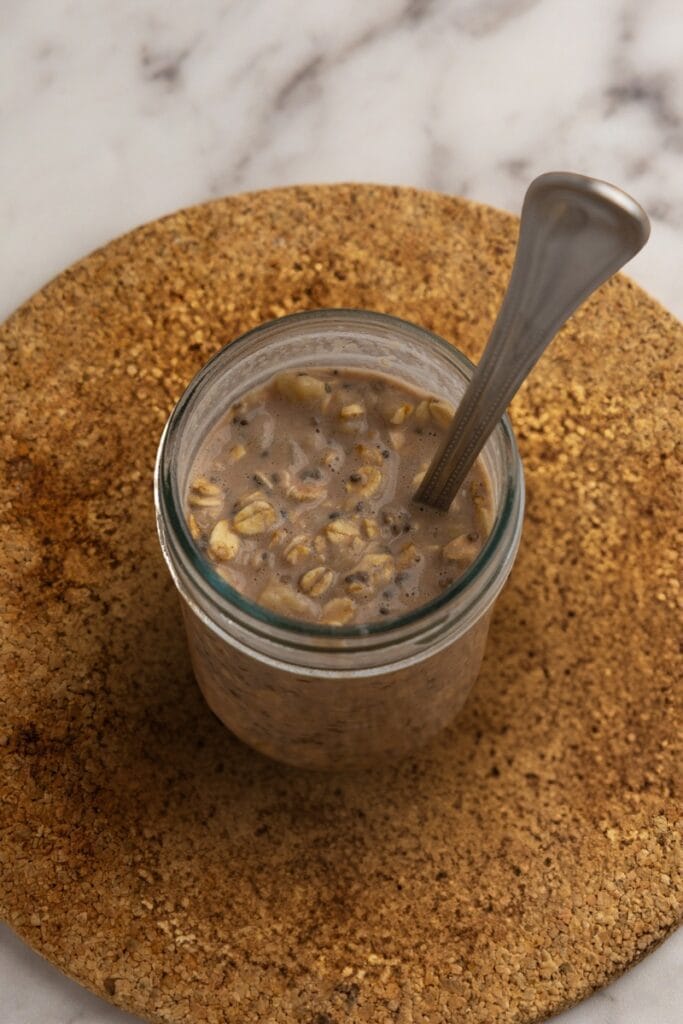 Mixing in the dry ingredients