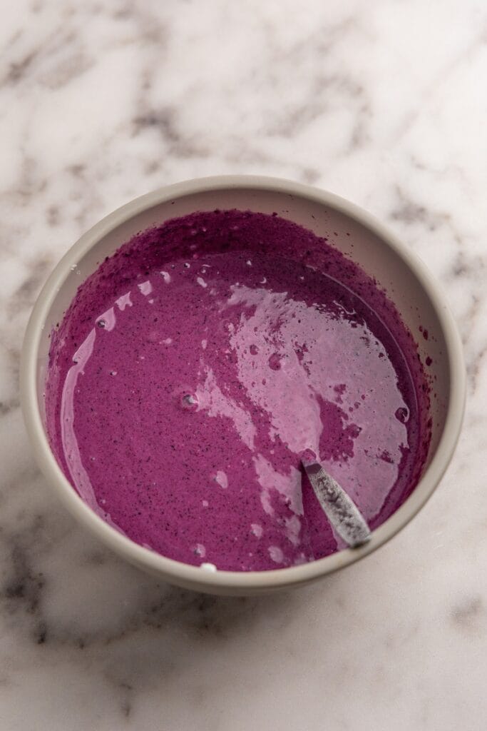 Mixing in the yogurt