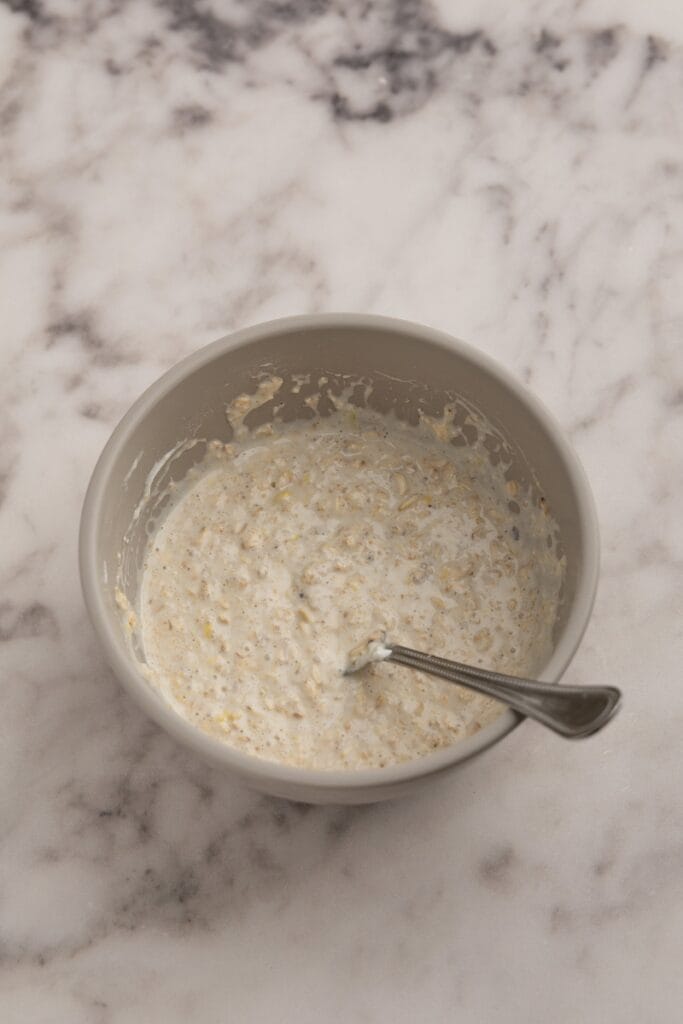 Wet ingredients mixed