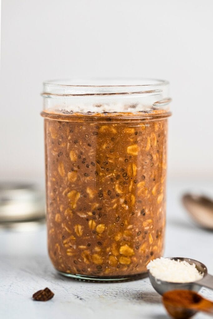 Homemade chocolate overnight oats