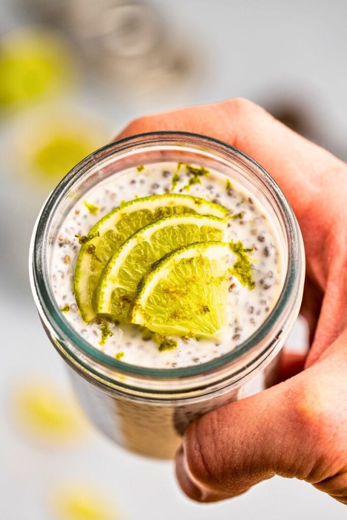 Lime infused chia pudding