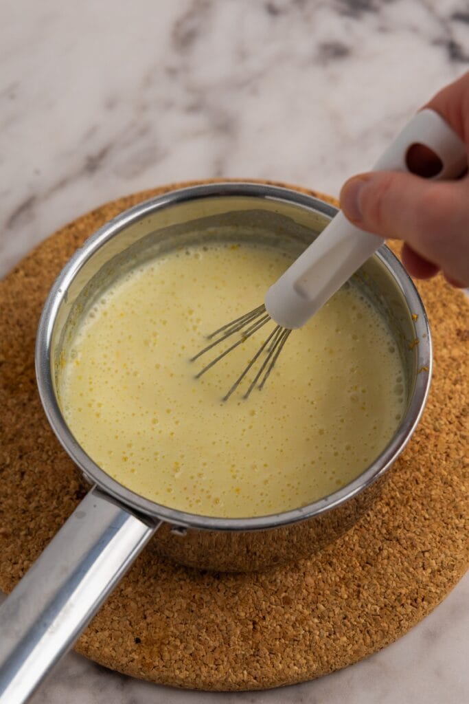 Mixing in the orange juice