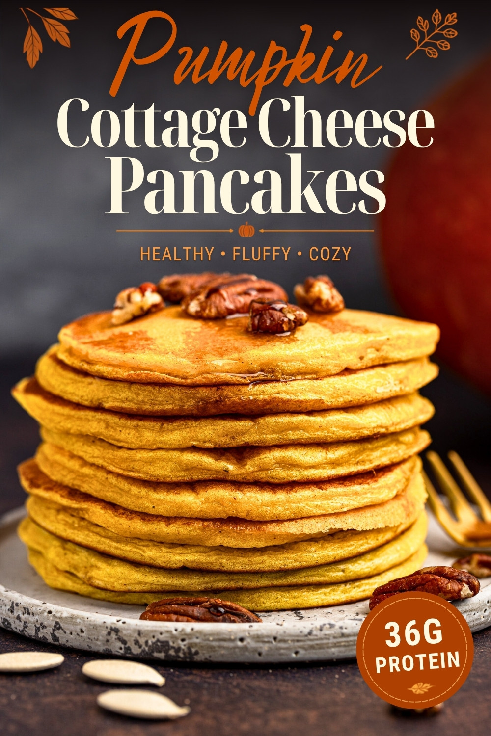 Pumpkin cottage cheese pancakes