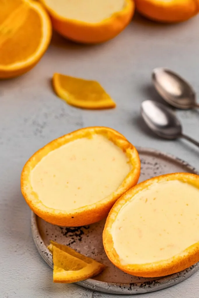 Smooth and tangy orange posset
