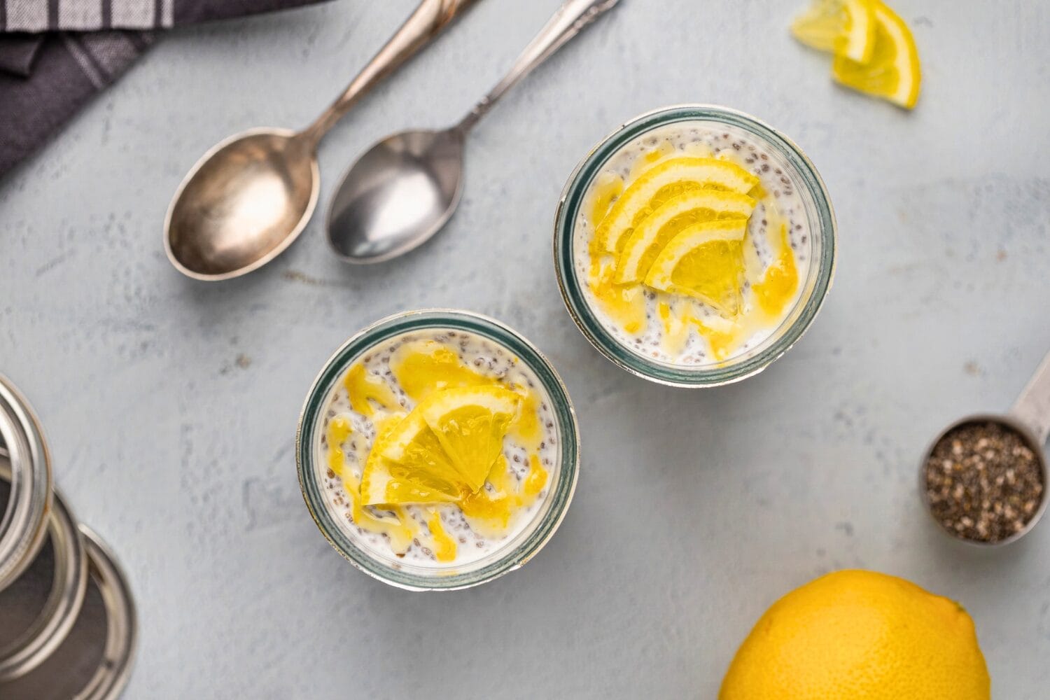 Tangy lemon-flavored chia pudding