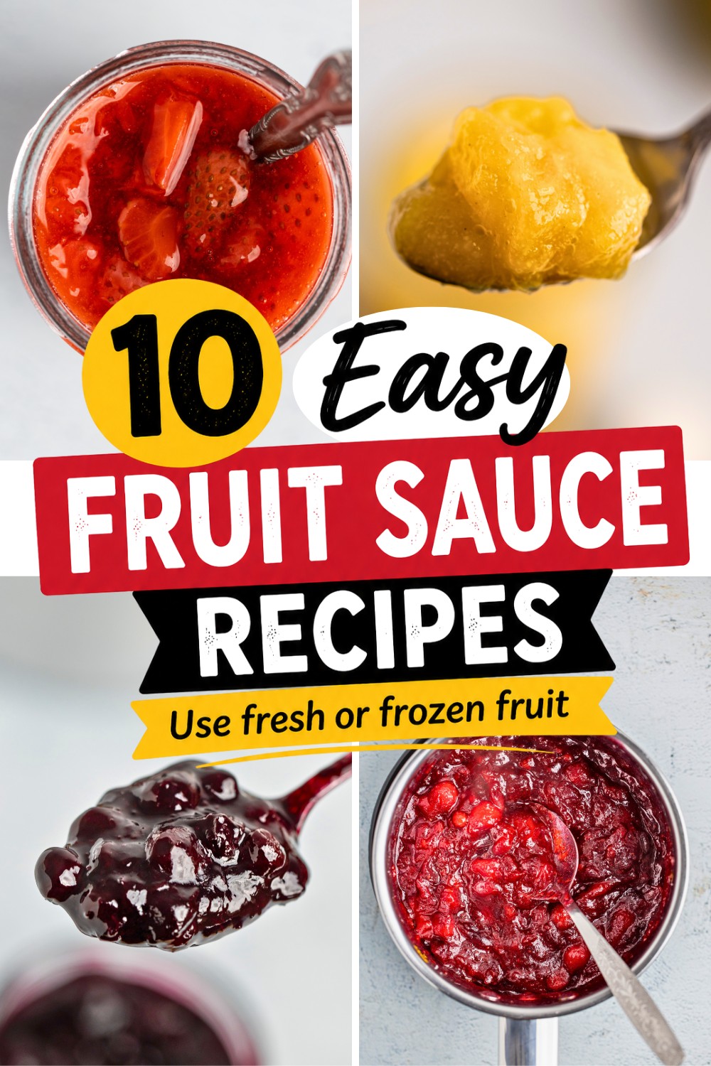Fruit sauce recipes pin image