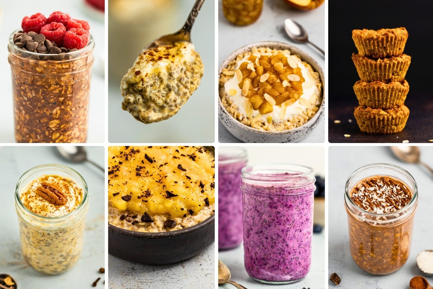 High fiber breakfast recipes: featured image collage